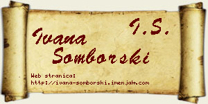 Ivana Somborski vizit kartica